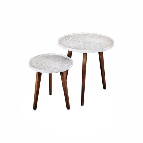 A Tiny Mistake Bhav Wooden Nesting Tables (Set of 2), Living Room Decor