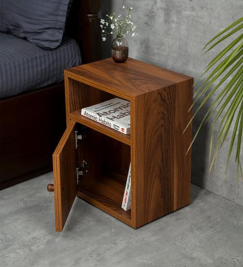 Teak Hues Mica Bedside Chest, Side Table, Bedside Cabinet, Bedside Storage, Bedroom Decor