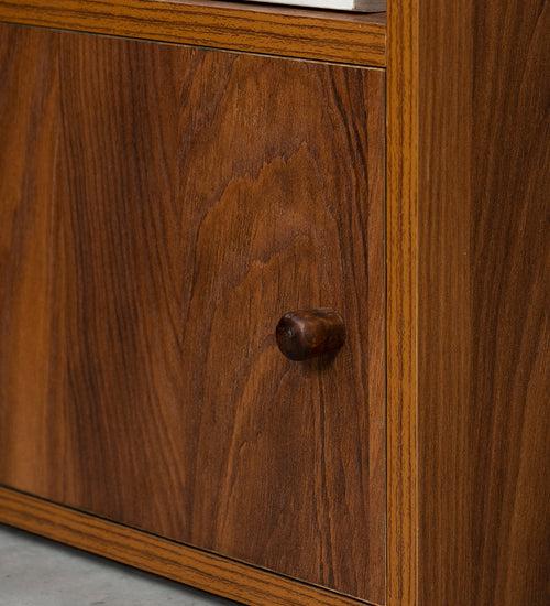 Teak Hues Mica Bedside Chest, Side Table, Bedside Cabinet, Bedside Storage, Bedroom Decor