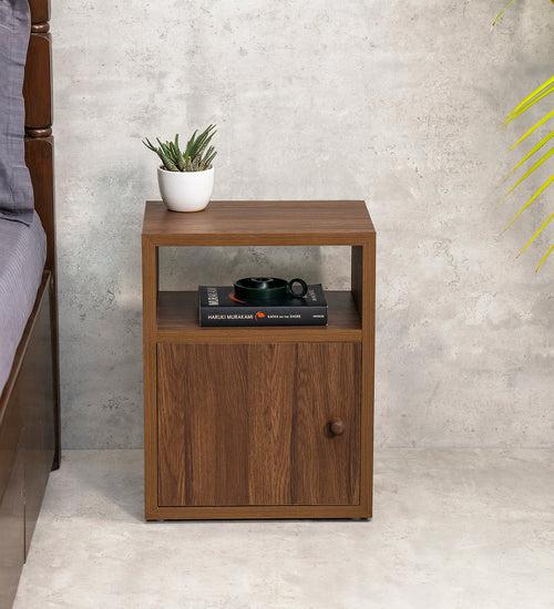 Walnut Hues Mica Bedside Chest, Side Table, Bedside Cabinet, Bedside Storage, Bedroom Decor