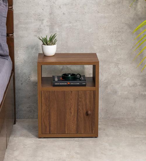 Walnut Hues Mica Bedside Chest, Side Table, Bedside Cabinet, Bedside Storage, Bedroom Decor