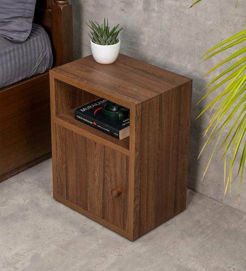 Walnut Hues Mica Bedside Chest, Side Table, Bedside Cabinet, Bedside Storage, Bedroom Decor