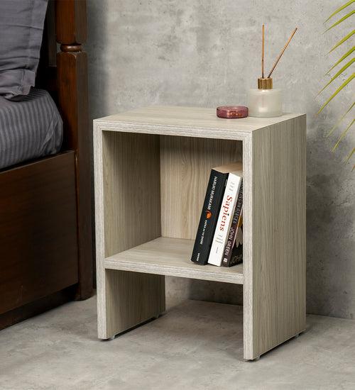 Pine Hues Mica Bedside Table, Side Table, Bedside Open Storage, Bedroom Decor