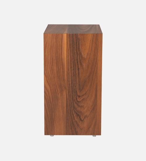 Teak Hues Mica Bedside Table, Side Table, Bedside Open Storage, Bedroom Decor