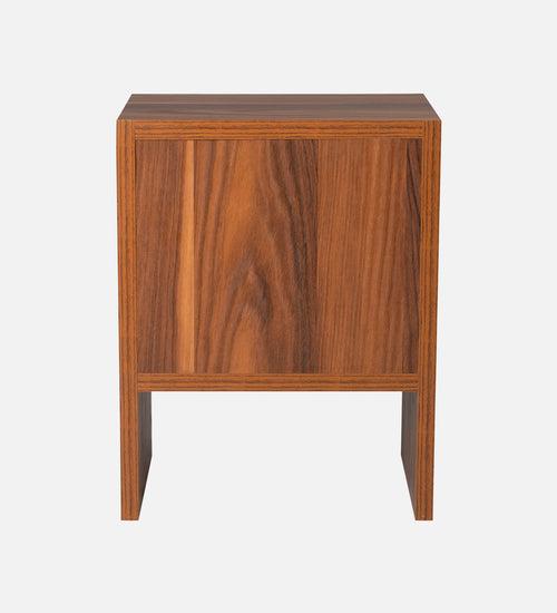 Teak Hues Mica Bedside Table, Side Table, Bedside Open Storage, Bedroom Decor