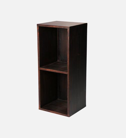 Walnut Tint Two Storey Bedside and Living Room Storage, Bookshelf, Decorative Stand