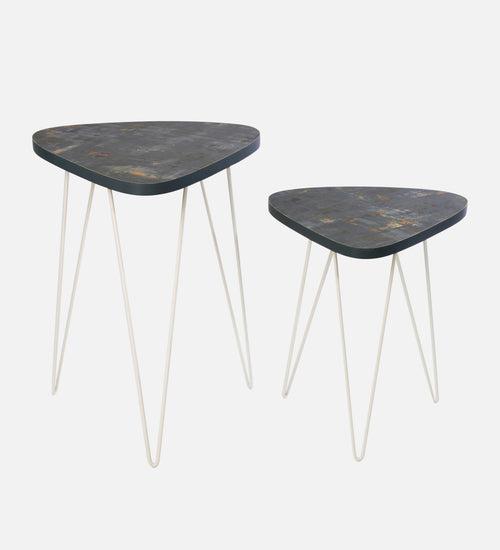 Bohemian Tint Trinity Nesting Tables with Hairpin Legs, Side Tables, Wooden Tables, Living Room Decor by A Tiny Mistake