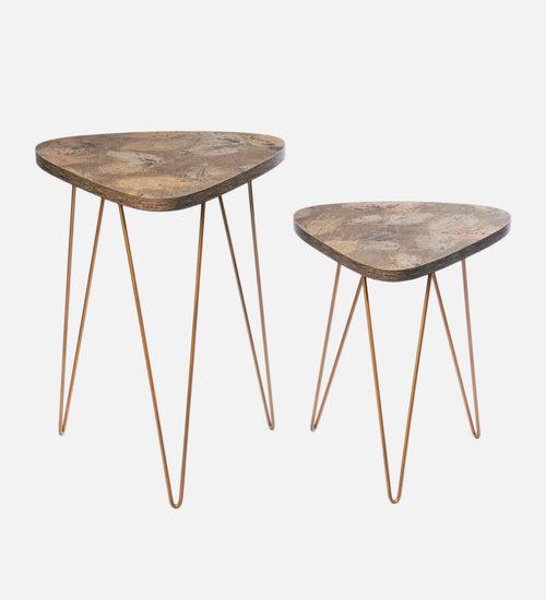 Mirage Trinity Nesting Tables with Hairpin Legs, Side Tables, Wooden Tables, Living Room Decor by A Tiny Mistake