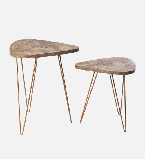 Mirage Trinity Nesting Tables with Hairpin Legs, Side Tables, Wooden Tables, Living Room Decor by A Tiny Mistake