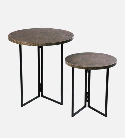 Twilight Round Oblique Nesting Tables, Side Tables, Wooden Tables, Living Room Decor by A Tiny Mistake