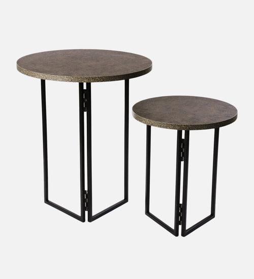 Twilight Round Oblique Nesting Tables, Side Tables, Wooden Tables, Living Room Decor by A Tiny Mistake