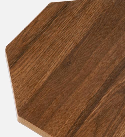 Walnut Hues Octagon Side Tables with Hairpin Legs, Side Tables, Wooden Tables, Living Room Decor by A Tiny Mistake