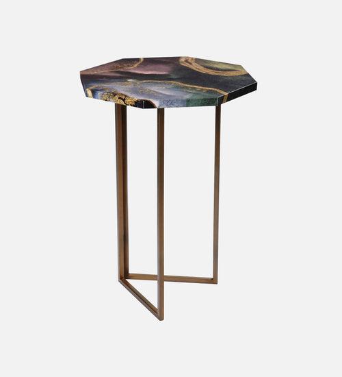 Genesis Octagon Oblique Side Tables, Wooden Tables, Living Room Decor by A Tiny Mistake