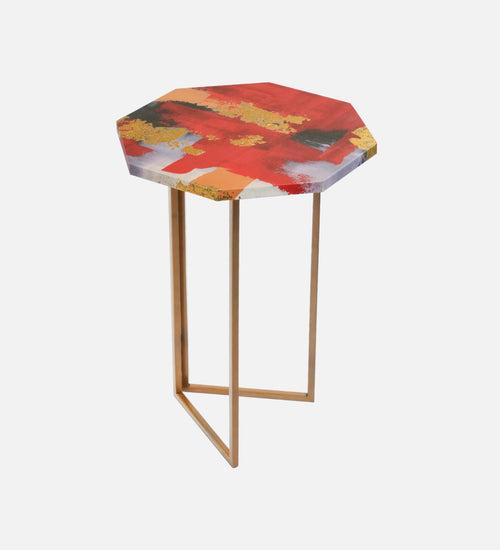 Rang Octagon Oblique Side Tables, Wooden Tables, Living Room Decor by A Tiny Mistake