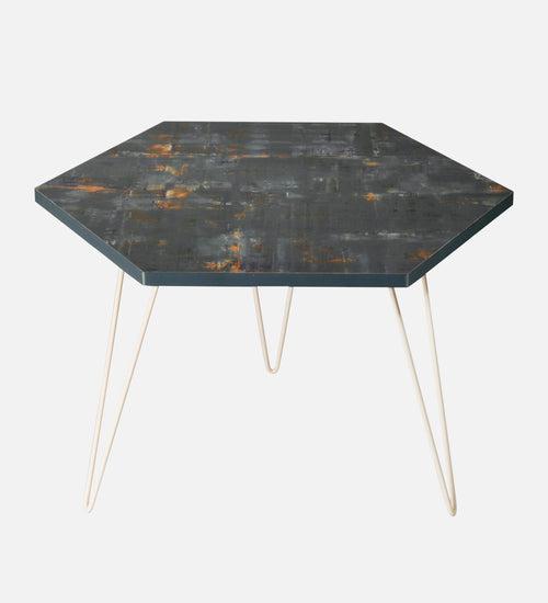 Bohemian Tint Hexagon Small Coffee Tables, Wooden Tables, Coffee Tables, Center Tables, Living Room Decor by A Tiny Mistake