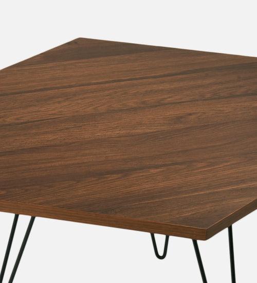 Walnut Hues Hexagon Small Coffee Tables, Wooden Tables, Coffee Tables, Center Tables, Living Room Decor by A Tiny Mistake