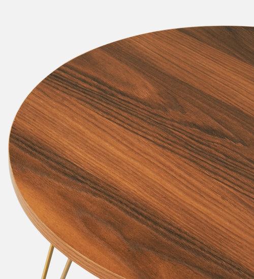 Teak Hues Round Coffee Tables, Wooden Tables, Coffee Tables, Center Tables, Living Room Decor by A Tiny Mistake