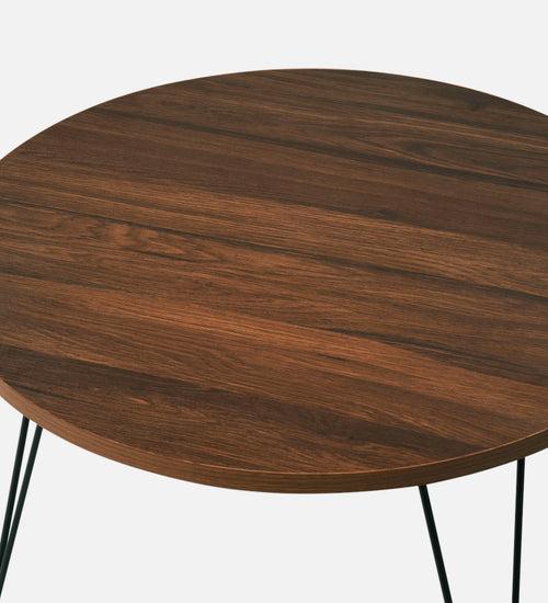 Walnut Hues Round Coffee Tables, Wooden Tables, Coffee Tables, Center Tables, Living Room Decor by A Tiny Mistake