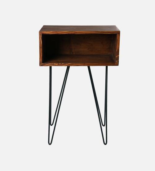 Teak Tint Amalgam Side Tables, Wooden Tables, Bedside Tables, End Tables, Living Room Decor by A Tiny Mistake