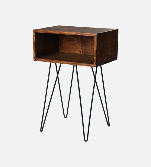 Teak Tint Amalgam Side Tables, Wooden Tables, Bedside Tables, End Tables, Living Room Decor by A Tiny Mistake