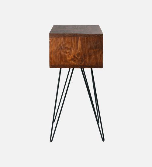 Teak Tint Amalgam Side Tables, Wooden Tables, Bedside Tables, End Tables, Living Room Decor by A Tiny Mistake