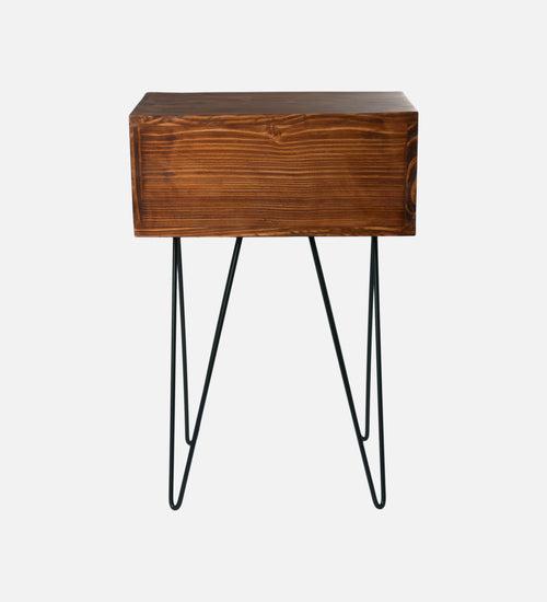 Teak Tint Amalgam Side Tables, Wooden Tables, Bedside Tables, End Tables, Living Room Decor by A Tiny Mistake