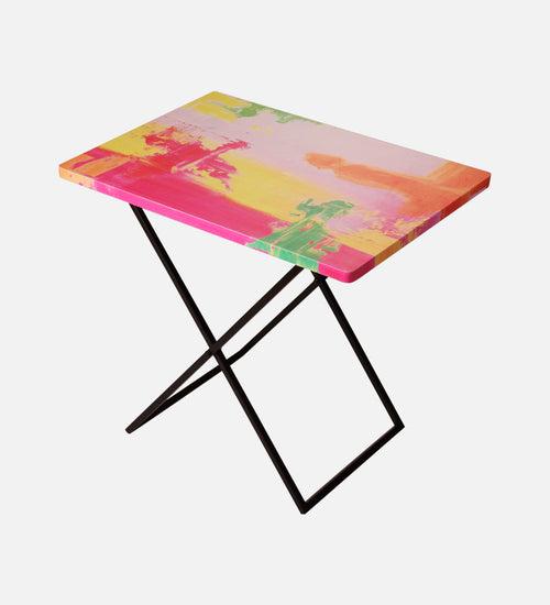 Neon Criss Cross Side Tables, Writing Tables, Wooden Tables, Kids Tables, End Tables Living Room Decor by A Tiny Mistake