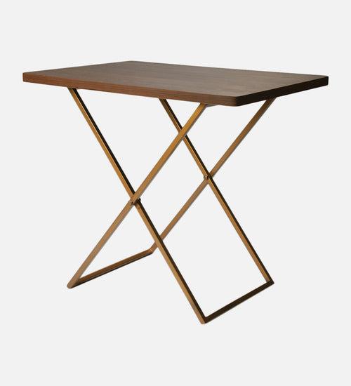 Walnut Hues Criss Cross Side Tables, Writing Tables, Wooden Tables, Kids Tables, End Tables Living Room Decor by A Tiny Mistake