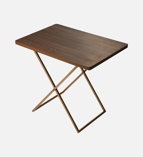 Walnut Hues Criss Cross Side Tables, Writing Tables, Wooden Tables, Kids Tables, End Tables Living Room Decor by A Tiny Mistake