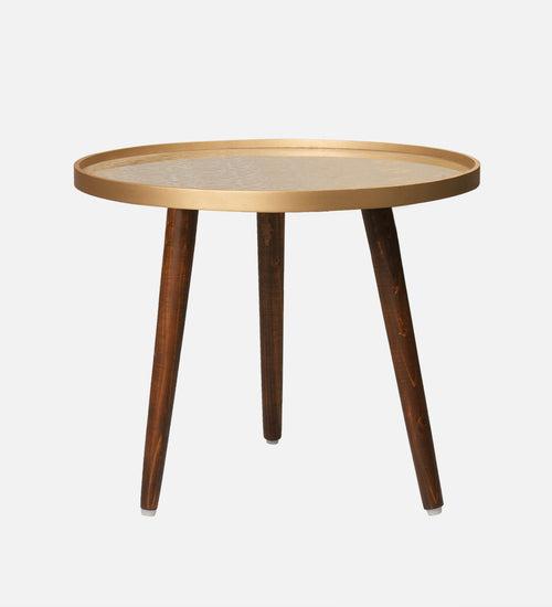 Banarasi Inverse Round Nesting Tables with Wooden Legs, Side Tables, Wooden Tables, Living Room Decor by A Tiny Mistake