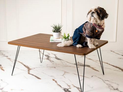 Walnut Hues Rectangle Coffee Tables, Wooden Tables, Coffee Tables, Center Tables, Living Room Decor by A Tiny Mistake