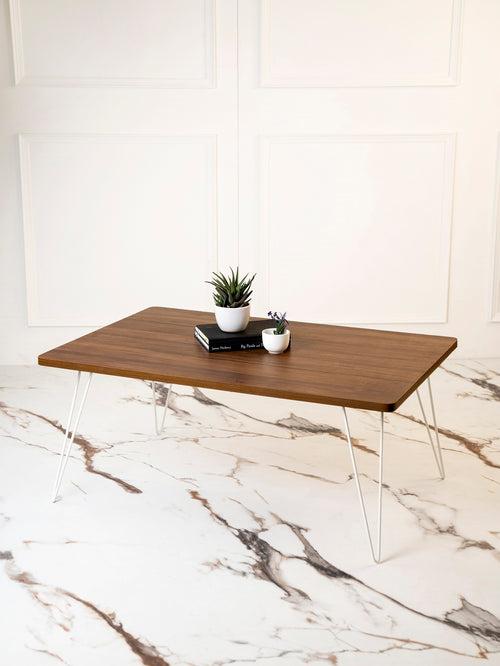 Walnut Hues Rectangle Coffee Tables, Wooden Tables, Coffee Tables, Center Tables, Living Room Decor by A Tiny Mistake