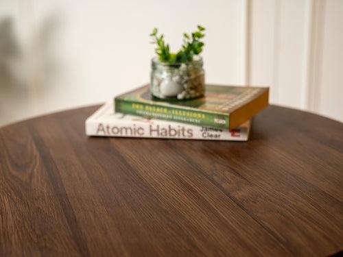 Walnut Hues Round Coffee Tables, Wooden Tables, Coffee Tables, Center Tables, Living Room Decor by A Tiny Mistake