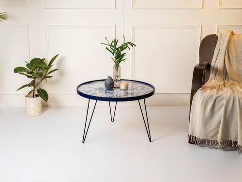 Shibori Round Coffee Tables, Wooden Tables, Coffee Tables, Center Tables, Living Room Decor by A Tiny Mistake