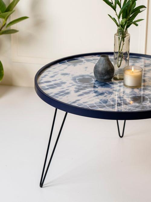 Shibori Round Coffee Tables, Wooden Tables, Coffee Tables, Center Tables, Living Room Decor by A Tiny Mistake