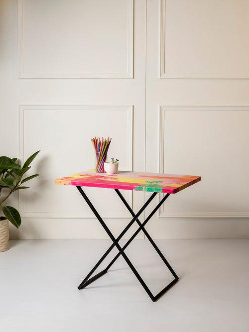 Neon Criss Cross Side Tables, Writing Tables, Wooden Tables, Kids Tables, End Tables Living Room Decor by A Tiny Mistake