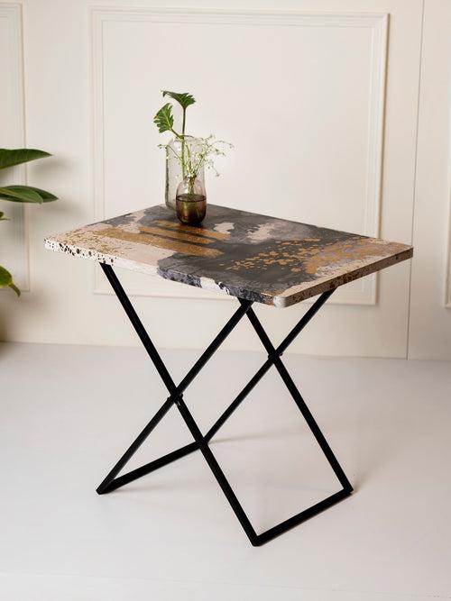 Monochromatic Criss Cross Side Tables, Writing Tables, Wooden Tables, Kids Tables, End Tables Living Room Decor by A Tiny Mistake