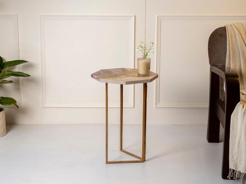 Rhapsody Octagon Oblique Side Tables, Wooden Tables, Living Room Decor by A Tiny Mistake