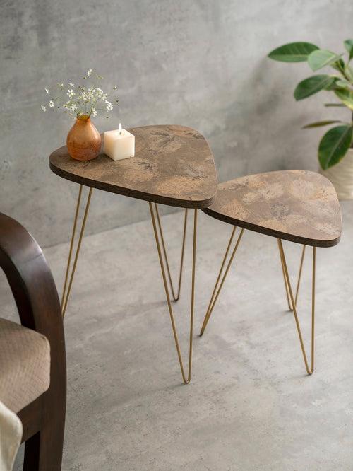 Mirage Trinity Nesting Tables with Hairpin Legs, Side Tables, Wooden Tables, Living Room Decor by A Tiny Mistake