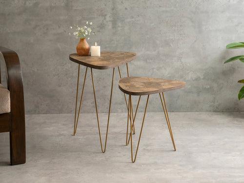 Mirage Trinity Nesting Tables with Hairpin Legs, Side Tables, Wooden Tables, Living Room Decor by A Tiny Mistake