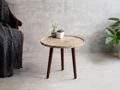 Oasis Inverse Round Nesting Tables with Wooden Legs, Side Tables, Wooden Tables, Living Room Decor by A Tiny Mistake