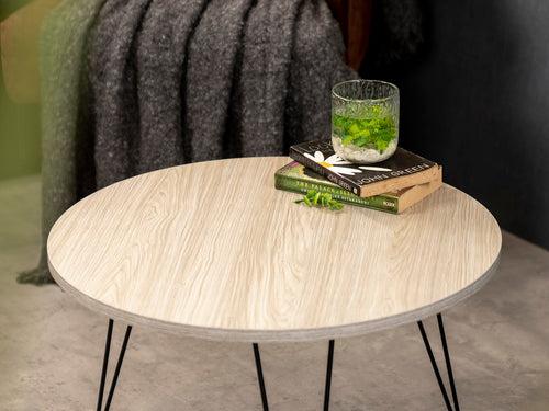 Pine Hues Round Coffee Tables, Wooden Tables, Coffee Tables, Center Tables, Living Room Decor by A Tiny Mistake