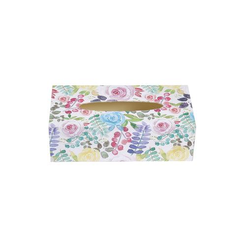 A Tiny Mistake Watercolour Roses Rectangle Tissue Box, 26 x 13 x 8 cm