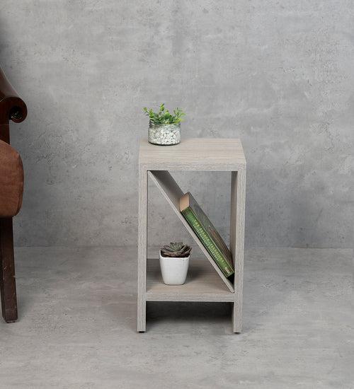 Pine Hues Bevel Mica Side Table, Small Storage and Decor, End Table, Living and Bedroom Decor