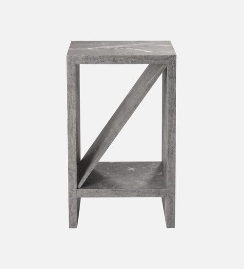 Thunderbolt Bevel Mica Side Table, Small Storage and Decor, End Table, Living and Bedroom Decor