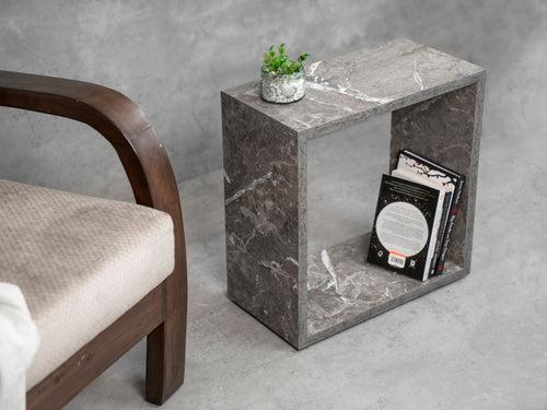 Thunderbolt Mica Box Side Table, End Table, Living Room Decor