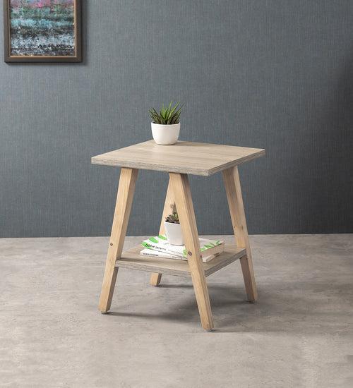 Pine Hues Trapezium Incline Table, Side Table, Wooden End Table, Living Room Decor