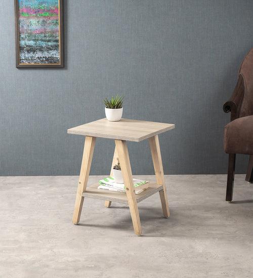 Pine Hues Trapezium Incline Table, Side Table, Wooden End Table, Living Room Decor