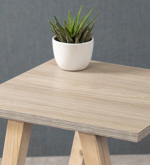 Pine Hues Trapezium Incline Table, Side Table, Wooden End Table, Living Room Decor