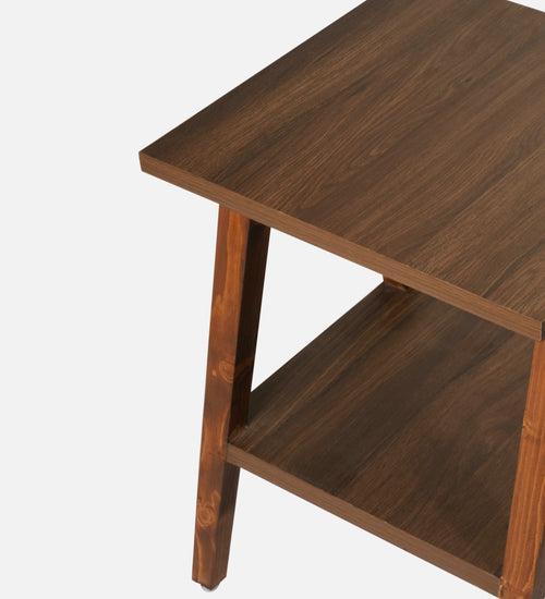 Walnut Hues Trapezium Incline Table, Side Table, Wooden End Table, Living Room Decor